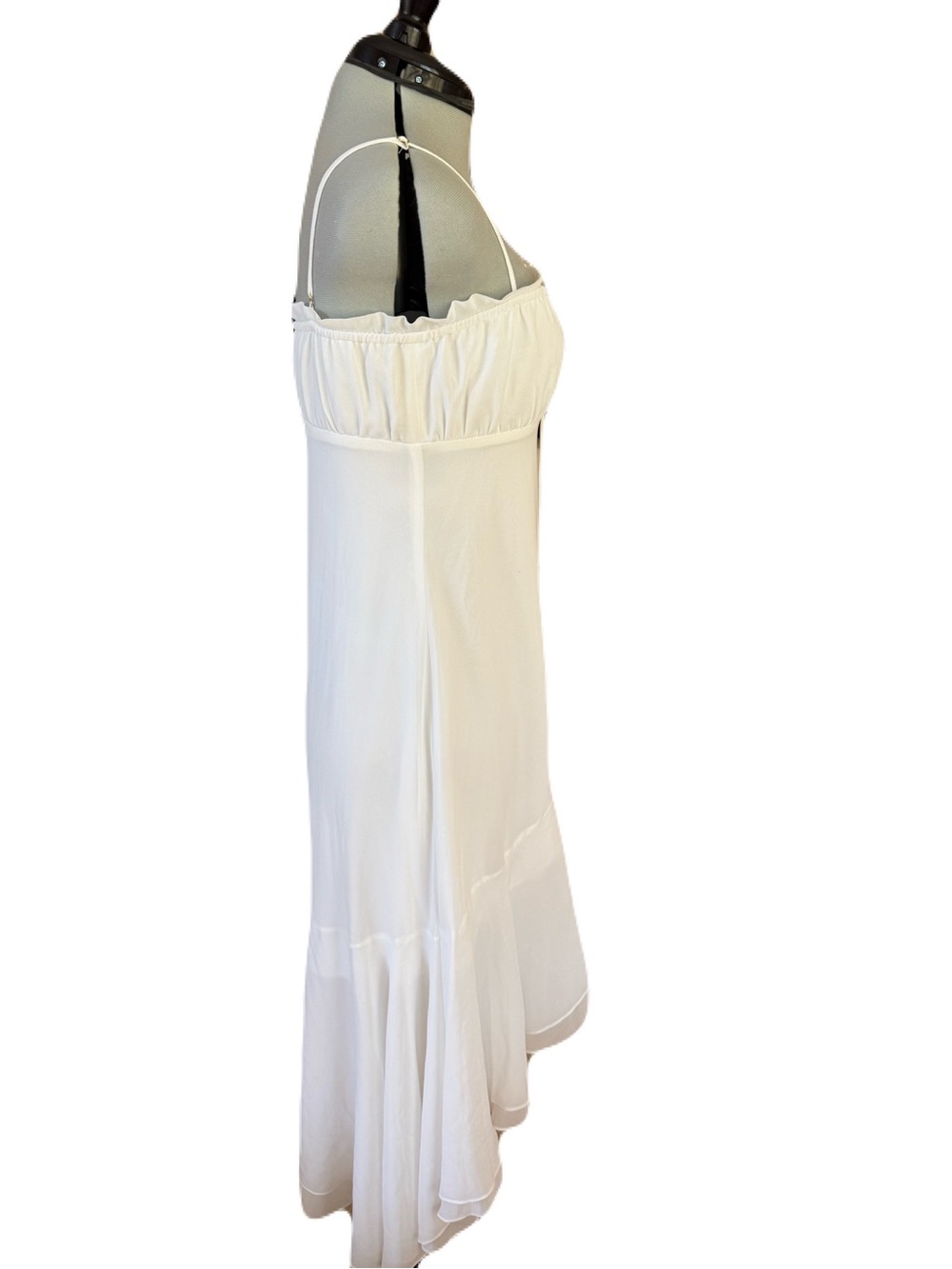 Amanda Uprichard Odelia Ivory High Low Maxi Dress M - Picture 9 of 11